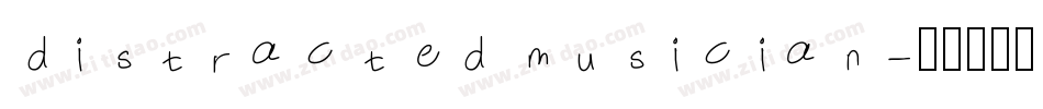 distracted musician字体转换